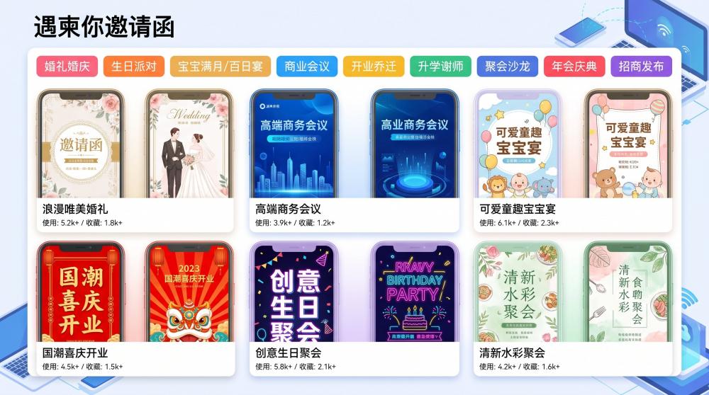 全行业会议H5邀请函模板合集｜不用设计，小白也能5分钟搞定